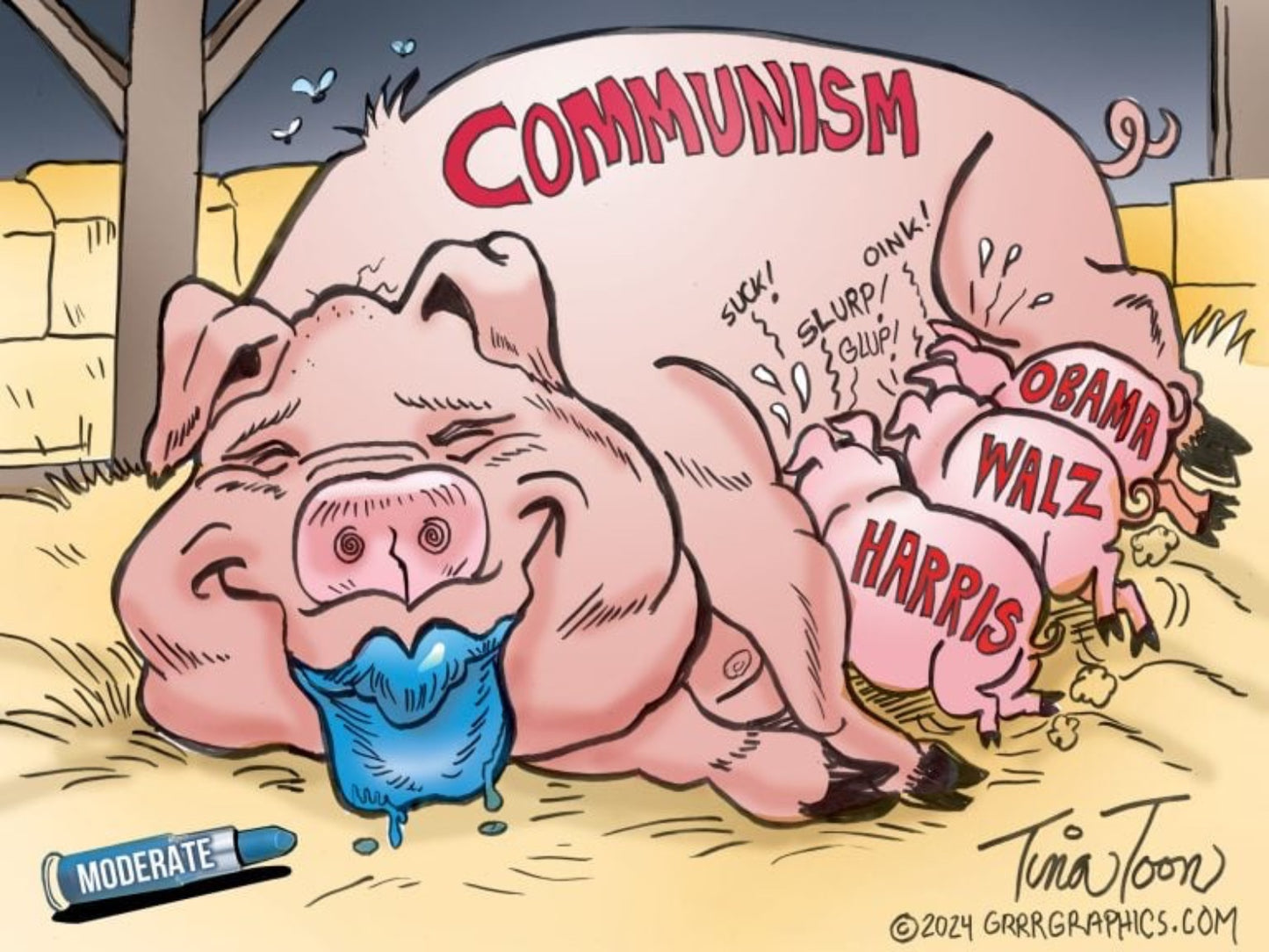 T-SHIRT - “communist lipstick”